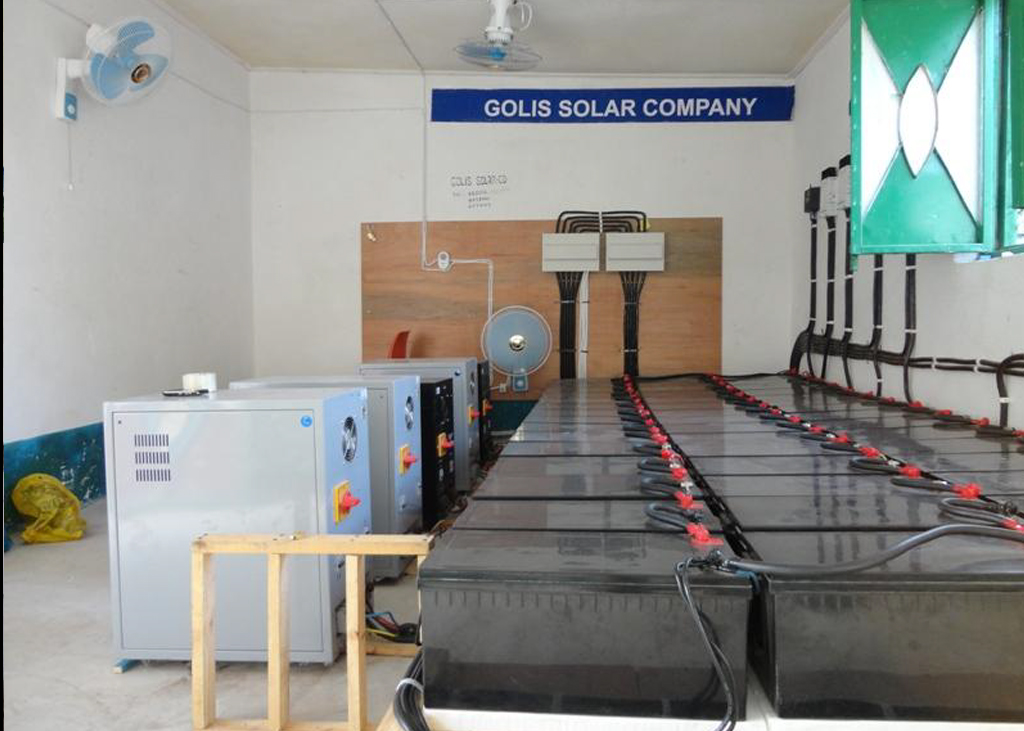 Berbera Hospital Battery bank and power inverters power room